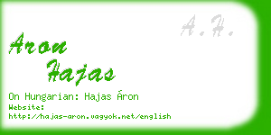 aron hajas business card