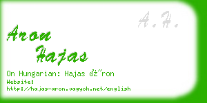 aron hajas business card